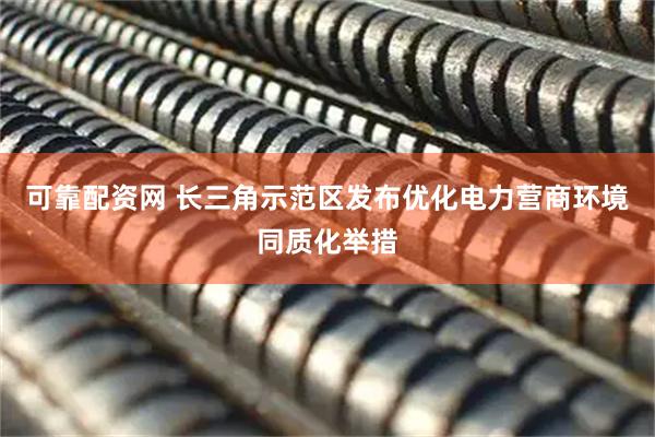 可靠配资网 长三角示范区发布优化电力营商环境同质化举措